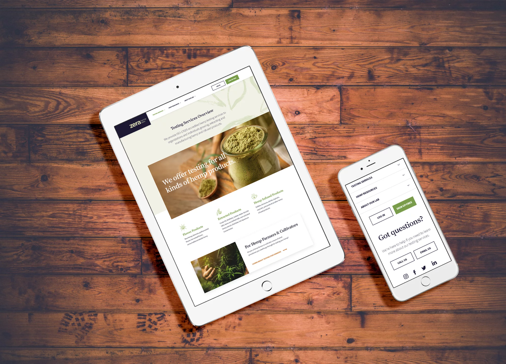 The Zera Hemp Lab Marketing Site